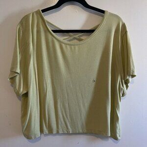 American Eagle Outfitters Yellow Soft & Sexy Cropped Open Strap Back Size XL NWT